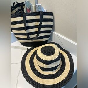 Calvin Klein Beach bag and hat
